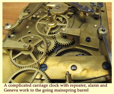 Carriage clock with repeater and alarm